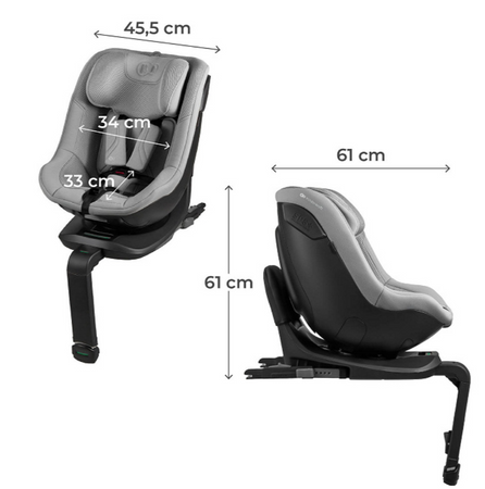 Kinderkraft I-Guard Pro I-Size 40-105 cm Grey Fotelik samochodowy obrotowy 360 929078 