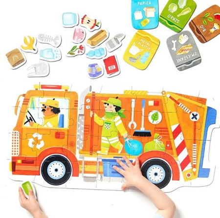 CzuCzu Moto puzzle Śmieciarka 494010