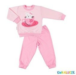 Piżama dobranoc różowy/kropki 080