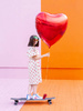 Balon foliowy serce 72x73cm czerwony 133907
