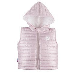 Kamizelka pikowana z kapturem SWAN różowa 080