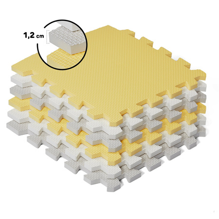 Kinderkraft mata piankowa puzzle luno yellow żółte