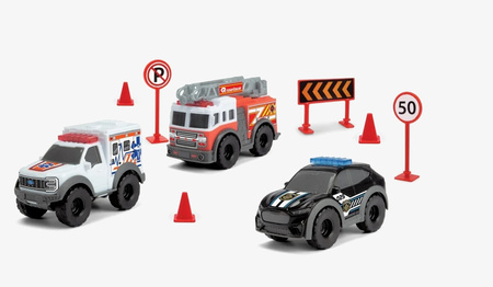 Dickie SOS zestaw 3 pojazdy z latarką 094132