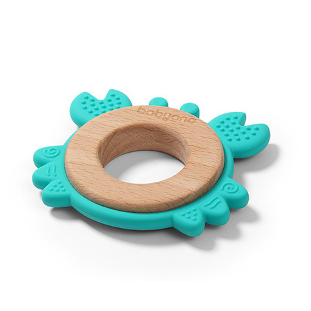 Babyono Gryzak drewniany silikonowy Crab 413197