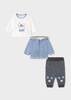 Mayoral Dzianinowy dres z koszulką ECOFRIENDS dla chłopca rozm. 6-9 m 75 kolor 43 baby blue