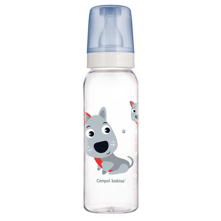 Canpol butelka 250ml dekorowana wesołe zwierzaki 118413