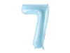 Balon foliowy cyfra 7 jasny niebieski 86cm 795082