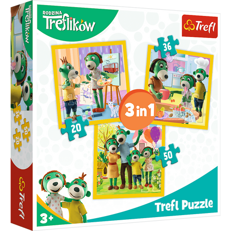Puzzle Trefl 3w1 Razem jest wesoło 348507