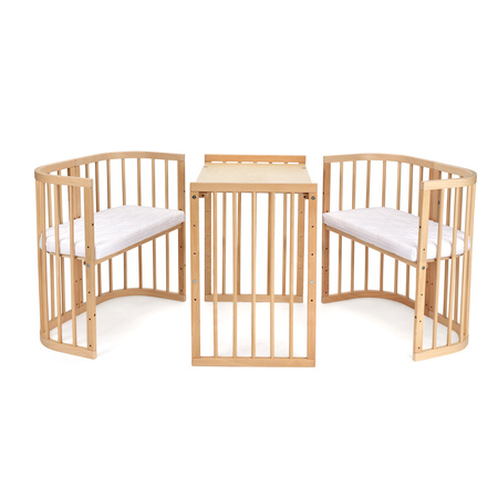 Waldin Łóżeczko 7w1 z materacem NATURAL