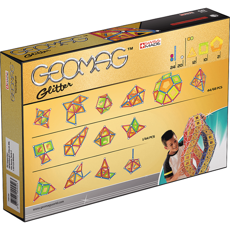 Geomag Glitter Panels Klocki magnetczne 68el 005339