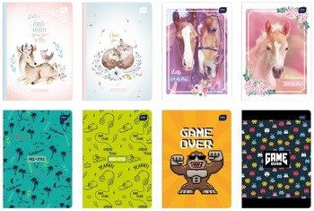 Zeszyt in 32 3-linia kolorowa uv mix wzor.200136 /10/200/