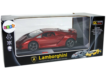 Auto sportowe wyścigowe R/C 1:18 Lamborghini Sesto Elemento czerwone 2.4G światło 756662