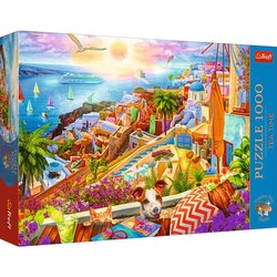 Puzzle Trefl 1000 Premium Plus Tea Time Z wizytą na Santorini 108422