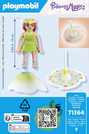 Playmobil 71364 Niebiański tęczowy bączek z księżniczką 713643