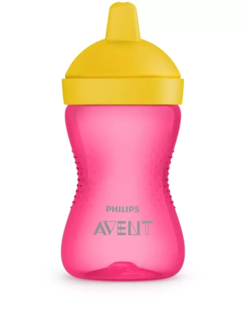 avent kubek z twardy ustnikiem odporny na gryzienie 18m+ 300ml róż 855590