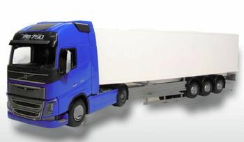 Emek EM-81134 Volvo FH16 750 Globetrotter XL niebieski z naczepą chłodnią białą 811342