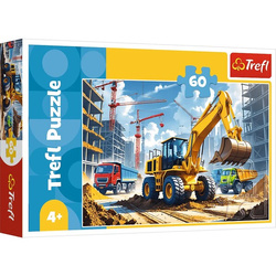 Puzzle Trefl 60 Traktor koparko-ładowarka 174069