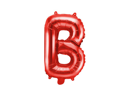 Balon foliowy litera B czerwony 35cm 169227