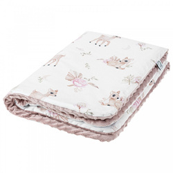 Kocyk Sredniaka Sarenki z minky sepia rose rozmiar 75x100 cm 417654