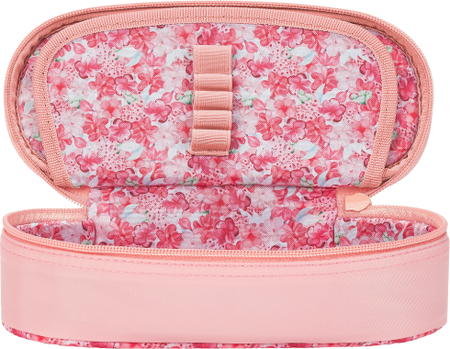 Piórnik z klapką Oxford Flowers pomarańczowy 241707