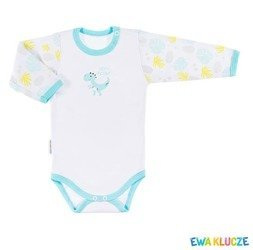 Body z długim rękawem family turkus/druk 074