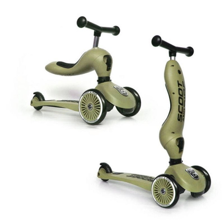 SCOOTANDRIDE Highwaykick 1 2w1 Jeździk i hulajnoga 1-5 lat Olive 000010