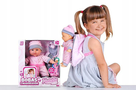 Lalka Natalia bobas z nosidełkiem 28cm 122644