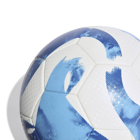 Adidas Piłka nożna Adidas Tiro League Thermally Bonded biało-niebieska HZ2429 r.5 826044