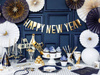 Baner happy new year, złoty, 10 x 90 cm