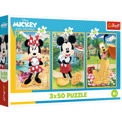 Puzzle Trefl 3x50 Myszki na wakacjach 348811