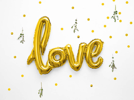 BALON FOLIOWY LOVE ZŁOTY 73x59cm 788558