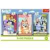 Puzzle Trefl 3x50 Rodzina Bluey 348903
