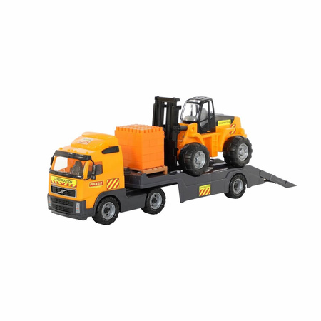 Auto holownik +wózek widł.+Klocki wader polesie 36797