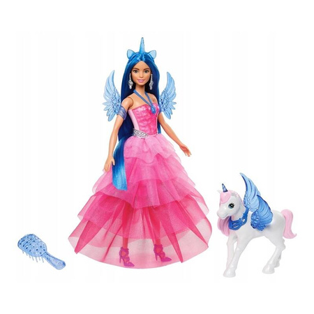 Barbie HRR16 Sapphire Skrzydlaty Jednorożec + lalka 183777