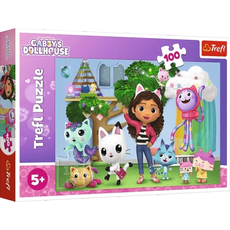 Puzzle Trefl 100 Koci Domek Gabi 164640