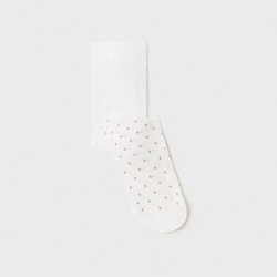 Mayoral rajstopy w groszki glitter kolor 29 blanco rozmiar 6 m