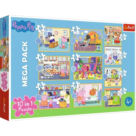 Puzzle Trefl 10w1 Poznaj Świnkę Peppę 903836