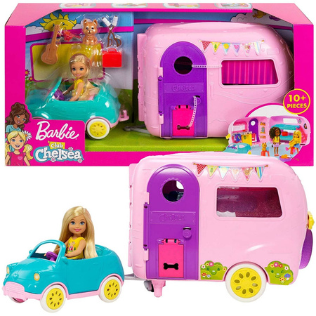 Barbie FXG90 Chelsea z przyczepą kempingową 691115