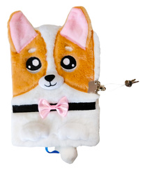 PAMIĘTNIK Z KŁÓDKĄ 3D WŁOCHACZ A5 96K MY LITTLE FRIEND CORGI 686931