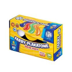 Farby plakatowe 6kol x 20ml Standard box Astra 205144