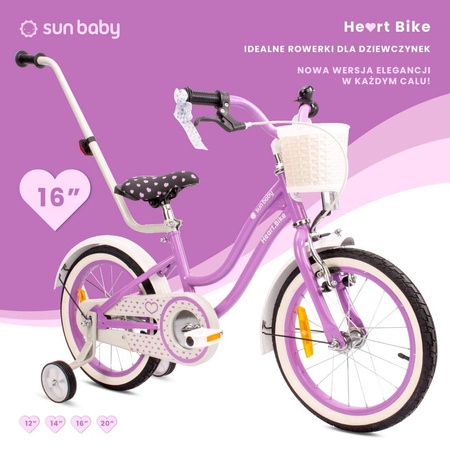 Rowerek 16 cali Heart bike fioletowy Rower