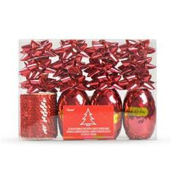 Zestaw do dekoracji prezentów czerwony 225236