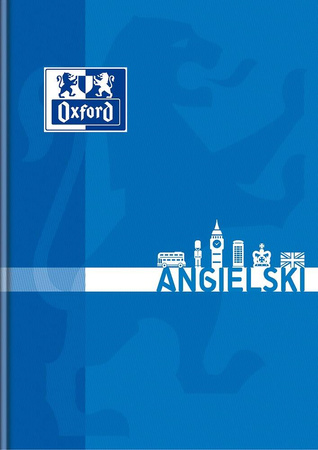 Brulion Oxford temat. A5 80k 90g J.angielski krata szyty 355571