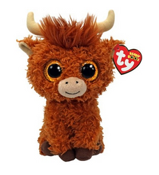 Krówka Bydło Górskie Szkockie Alfie Pupilki TY - 15cm 373727