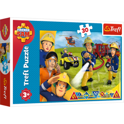 Puzzle trefl 30 gotowi by pomagać strażak sam 18244