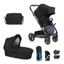 Wózek dziecięcy X-Lander X-Cite astral black set XL 2w1 gondola X-Pram Light, torba x-Bag, pokrowiec X-Cover, uchwyt X-Mug