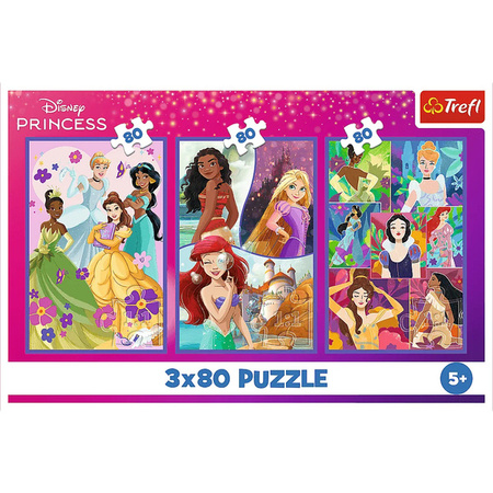 Puzzle Trefl 3x80 Księżniczki przyjaciółki Disney Princess 348842