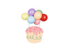 Balonowy topper na tort tęcza 29cm 032965