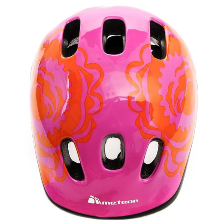 Kask rowerowy meteor mv6-2 s 48-52cm big flower 032712