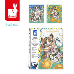 Zestaw kreatywny Malowanie po numerach Małe zwierzątka 2 obrazy 7+ Janod 379841